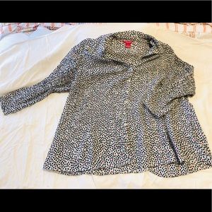 Long sleeve button up shirt DOTS! 2x